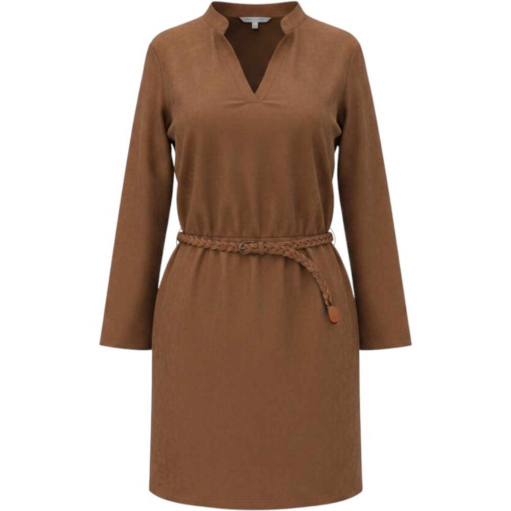 Almost Famous Womens Cognac Faux Suede Belted Shift Dress XL DS9130-7121 NWT